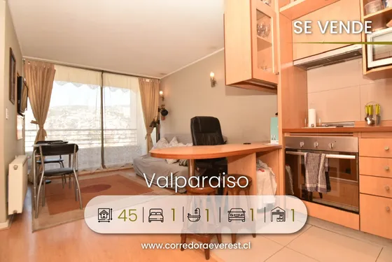 Se Vende Departamento 1d 1b Con E + B, Valparaiso.