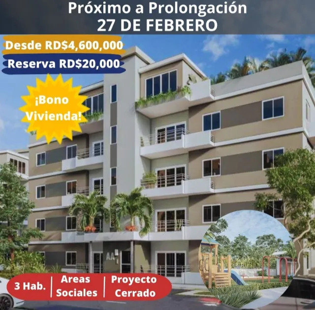 ! Dios ! Tu Casa En Rd, A Pasos De La Prolongación 27 De Febrero! 