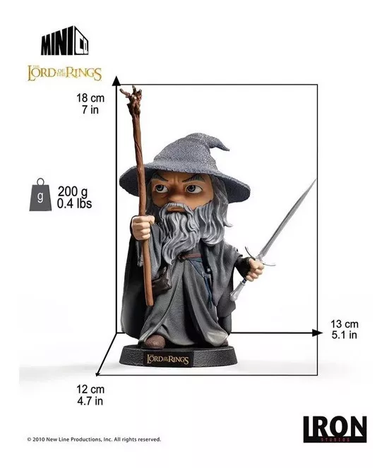 Estátua Gandalf - Lord Of The Rings - Minico - Iron Studios