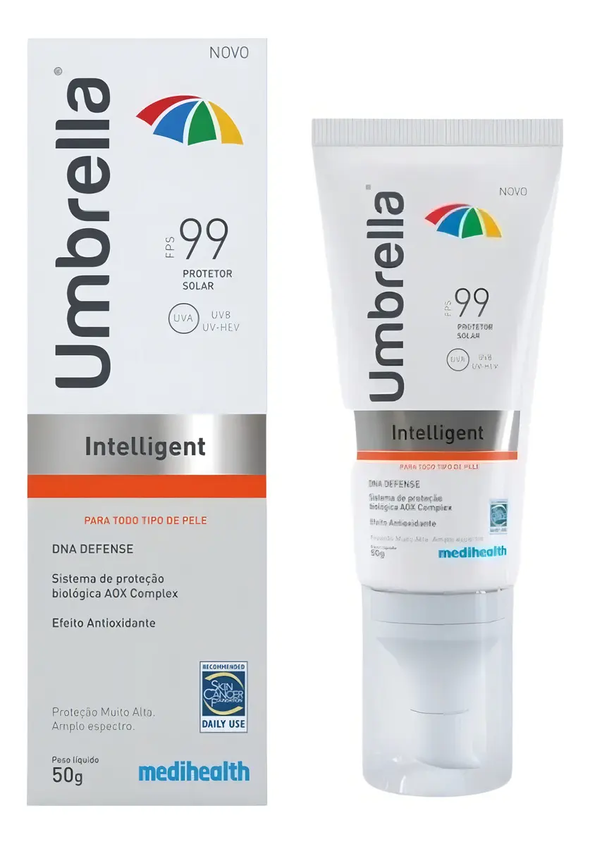 Protetor solar para pele madura e seca Umbrella Intelligent Fluido 99 Fps 50g