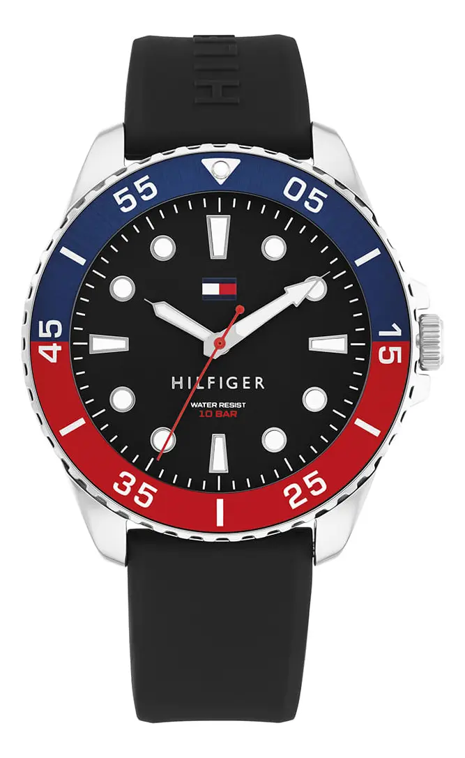 Relógio Tommy Hilfiger Masculino Borracha Preto 1792201