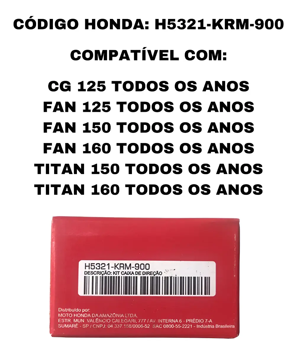 Caixa De Direção Fan 125 150 160 Titan 125 150 160 Original