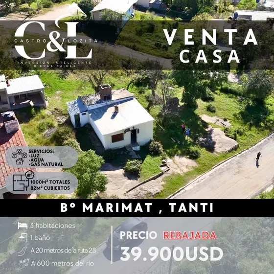 Casa De 3 Dormitorios En Marimat, Tanti