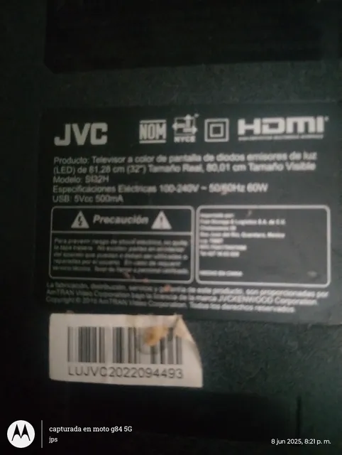 Tv 32  Jvc Para Piezas 