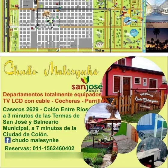 Bungalows Cabañas Alquiler Para Turistas San Jose Colon Entre Rios 