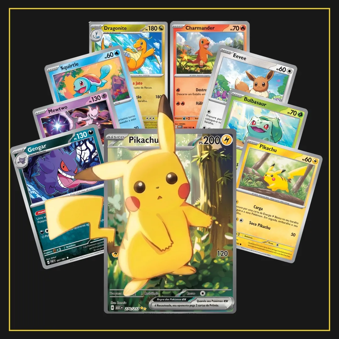 100 Cartas Pokémon Com 10 Brilhantes E 1 Ultra Rara Original 100 Cartas Pokémon Com 10 Brilhantes E 1 Ultra Rara Original Português