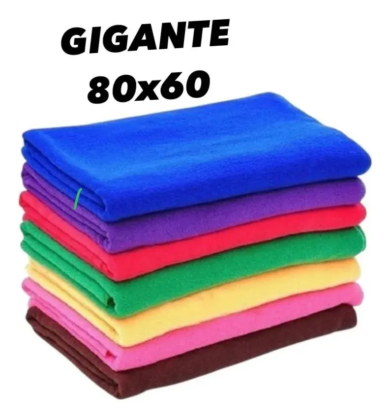 Panos Chão Microfibra Gigante Kit 6 Un 80x60cm Frete Grátis