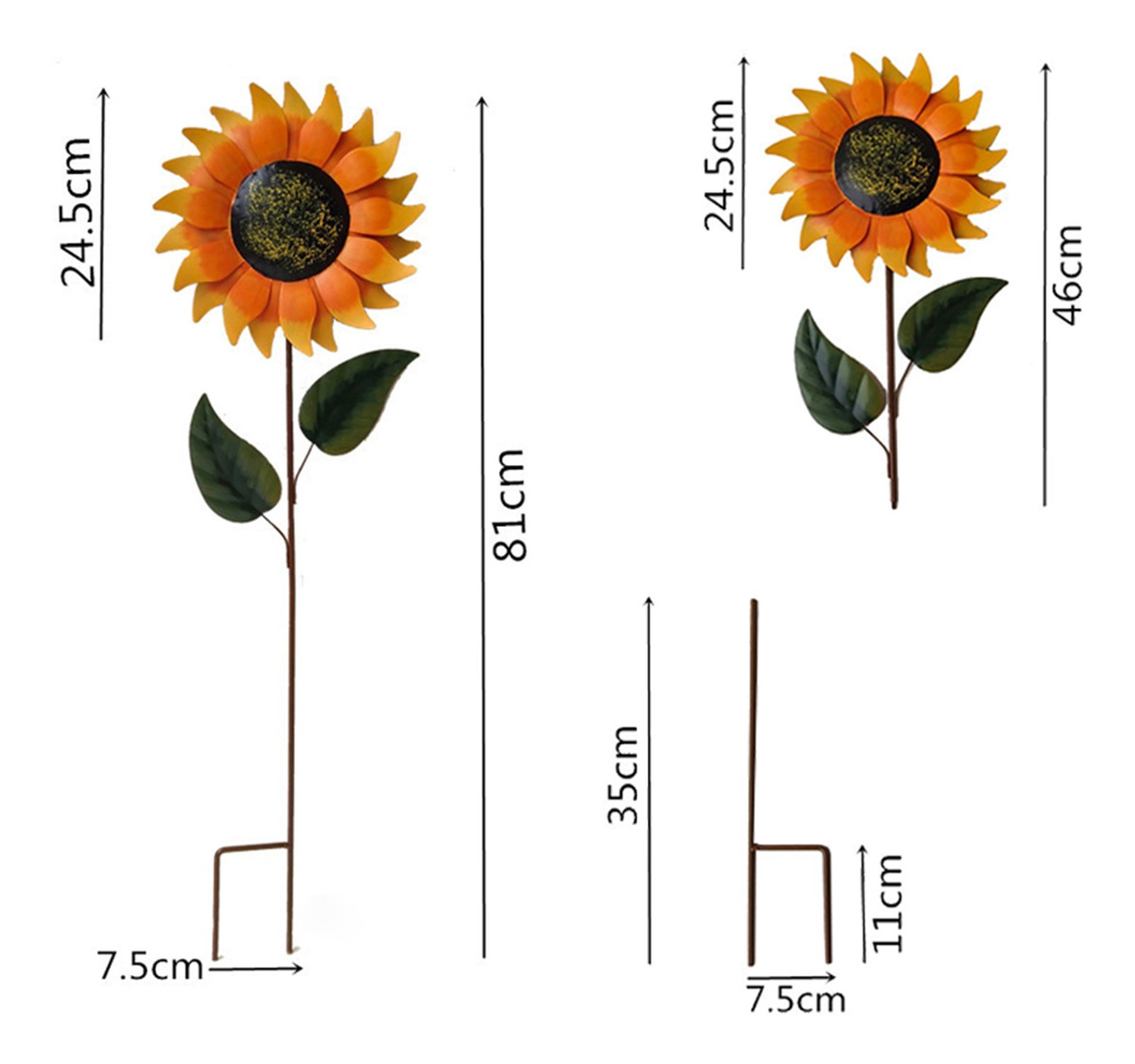 Estacas De Jardín De Flores De Metal, Arte De Decoración | Mercado Libre