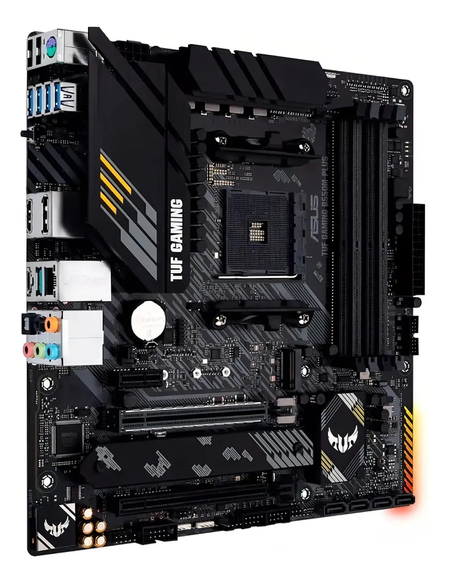 Placa-mãe Asus P/amd Am4 B550m-plus Tuf Gaming 4xddr4 Matx Placa-mãe Asus P/amd Am4 B550m-plus Tuf Gaming 4xddr4 Matx