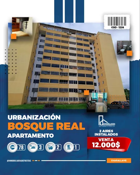 Apartamento En La Urbanización Bosque Real, Conjunto Residencial Los Pinos, Charallave.