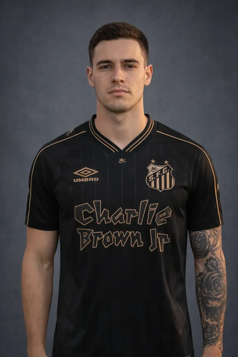 Camisa preta Santos Charlie Brown Jr.