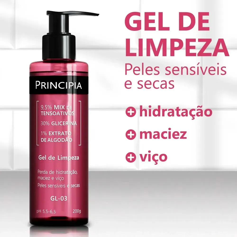 Principia Gel De Limpeza Facial Gl-03 200g Sensível Dia/noite