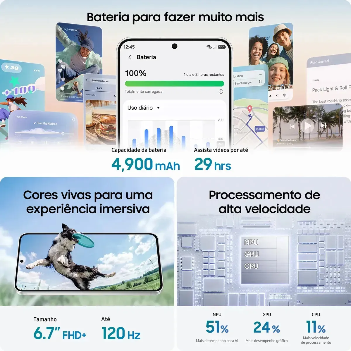 LANÇAMENTO Celular Samsung Galaxy S26 FE 128GB, 8GB RAM Tela 6,7" - Grafite — foto 5