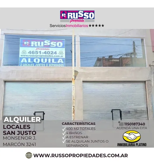 Alquiler Local En San Justo 250 M2