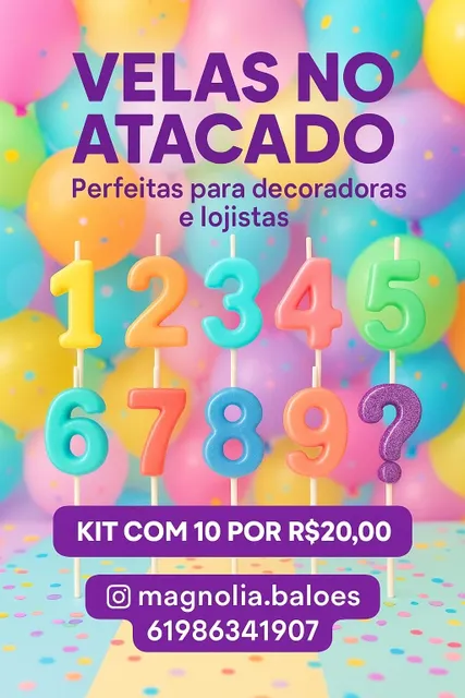  É Decoradora Ou Tem Loja De Festas? Temos Kits De Velas