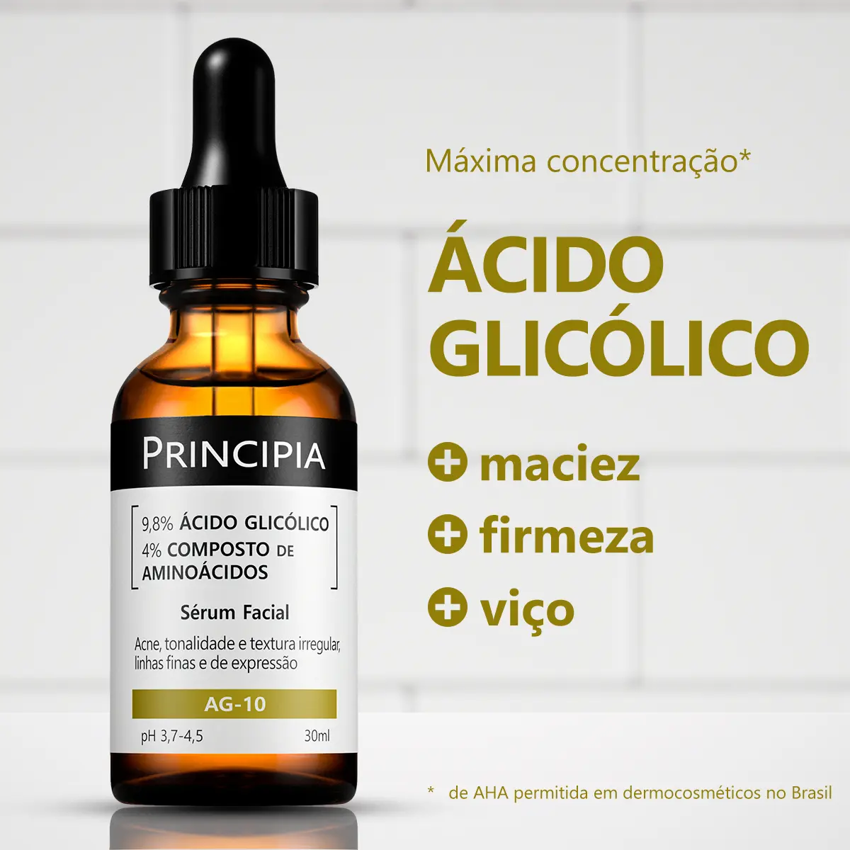 Sérum Renovador Principia 9,8% Ácido Glicólico + Aminoácidos Tipo de pele Todos