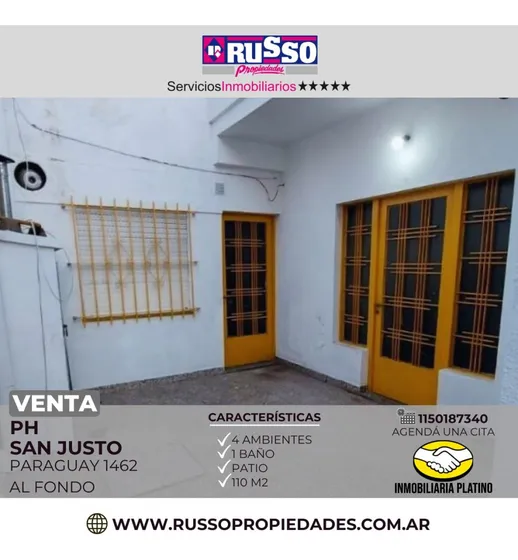 Venta Casa 3 Ambientes San Justo