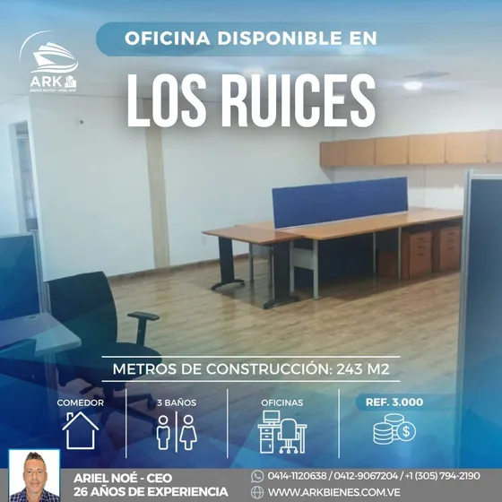 (#5001) Oficina De 243 M2 Los Ruíces - Caracas