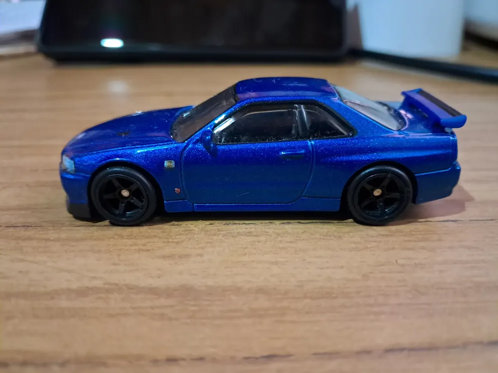 Hot Wheels Nissan Skyline R34 GT-r V-spec Ii 1:64 azul | Frete grátis
