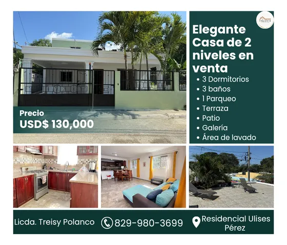 Se Vende Comoda Casa De 2 Niveles, Res. San Francisco De Asi