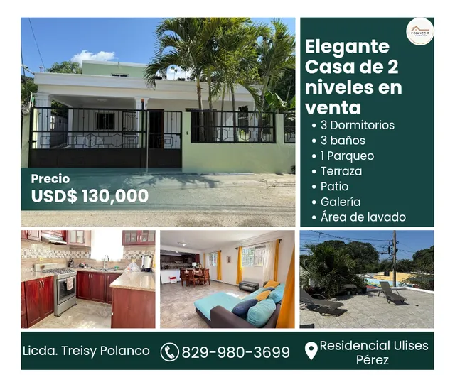 Se Vende Comoda Casa De 2 Niveles, Res. San Francisco De Asi