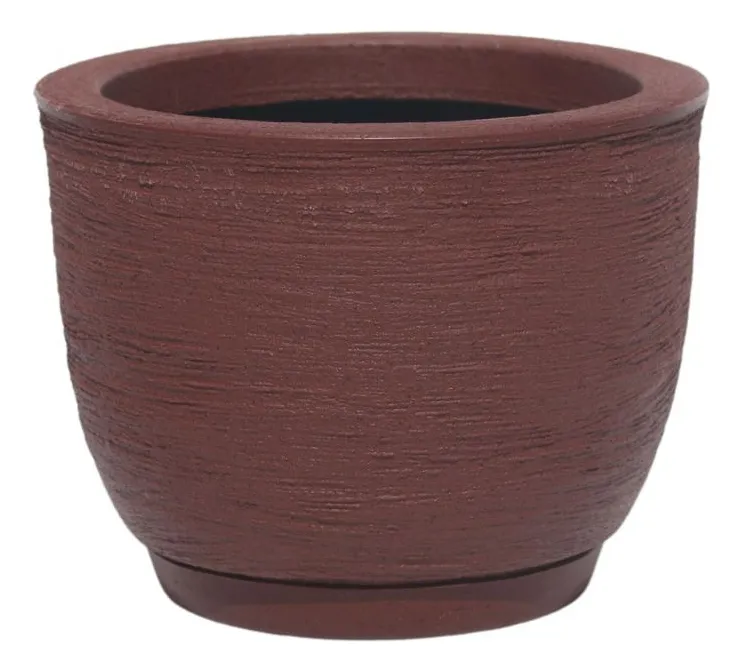 Vaso Planta Decorativo Polietileno Jardim Bojo Escovado N1 - Imagem 4