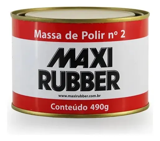Massa De Polir Nº 2 Polimento Automotivo Maxi Rubber 490g