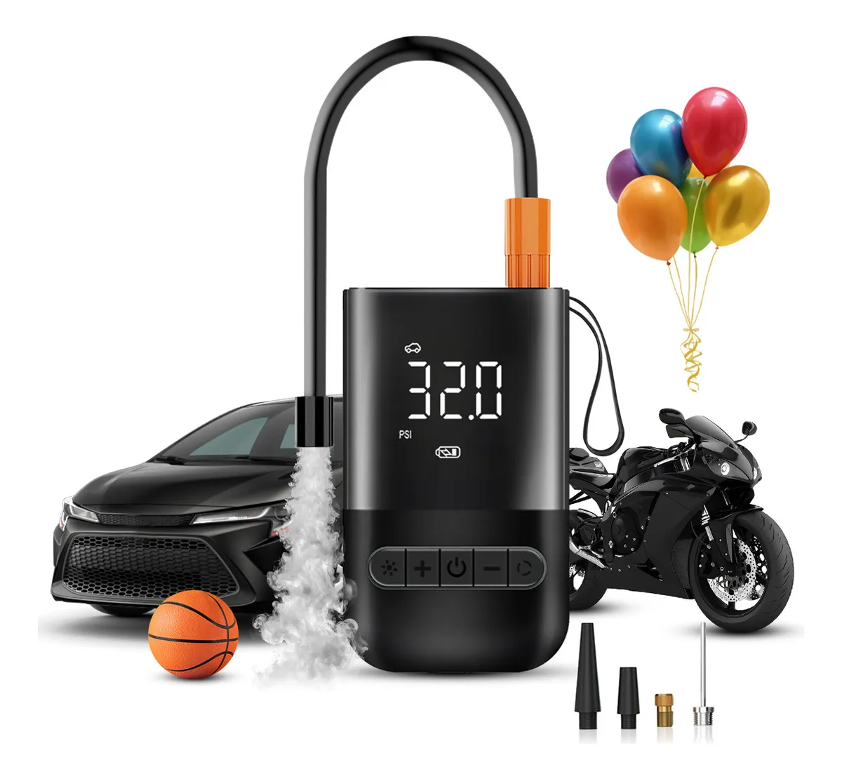 Compressor De Ar Mini Calibrador De Ar Portátil Recarregável Para Pneus De Bicicleta Moto Carro Bolas Infláveis Compressor De Ar Mini Calibrador De Ar Portátil Recarregável Para Pneus De Bicicleta Moto Carro Bolas Infláveis