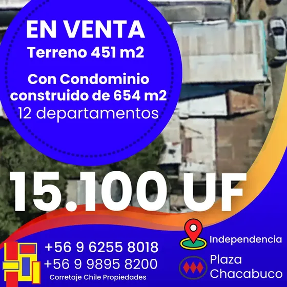 Se Vende Terreno Con Condominio: 12 Departamentos