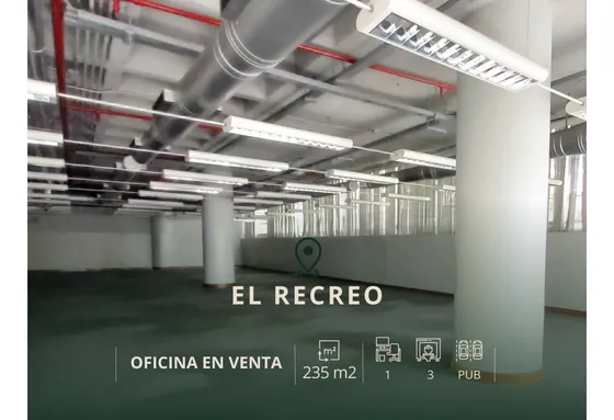 El Recreo. Venta Oficina 235mt2. Torre Molvinet