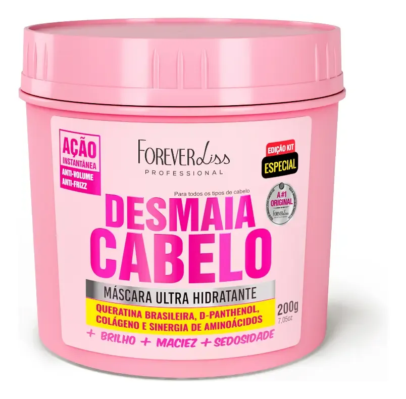Máscara Ultra Hidratante Desmaia Cabelo Forever Liss 200g