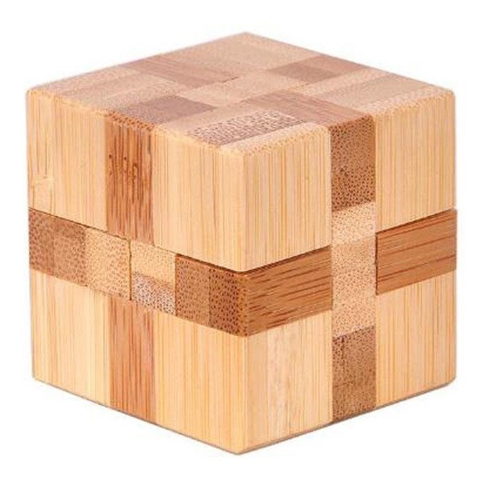 Juego De Ingenio Puzzle 3d Forma Cubo En Madera Mercado Libre