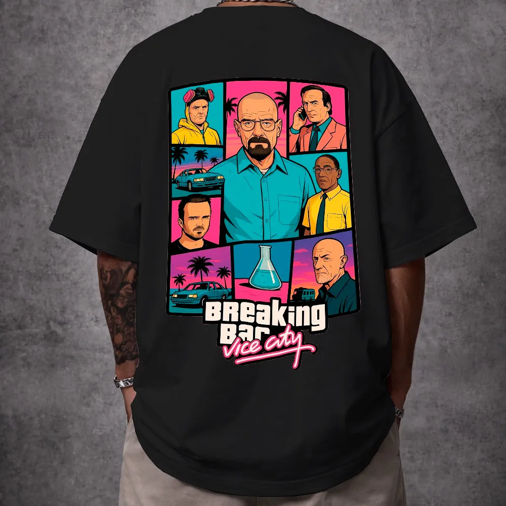 Camiseta Oversized Breakiingg Badd Vice Style Unisse Ref4900