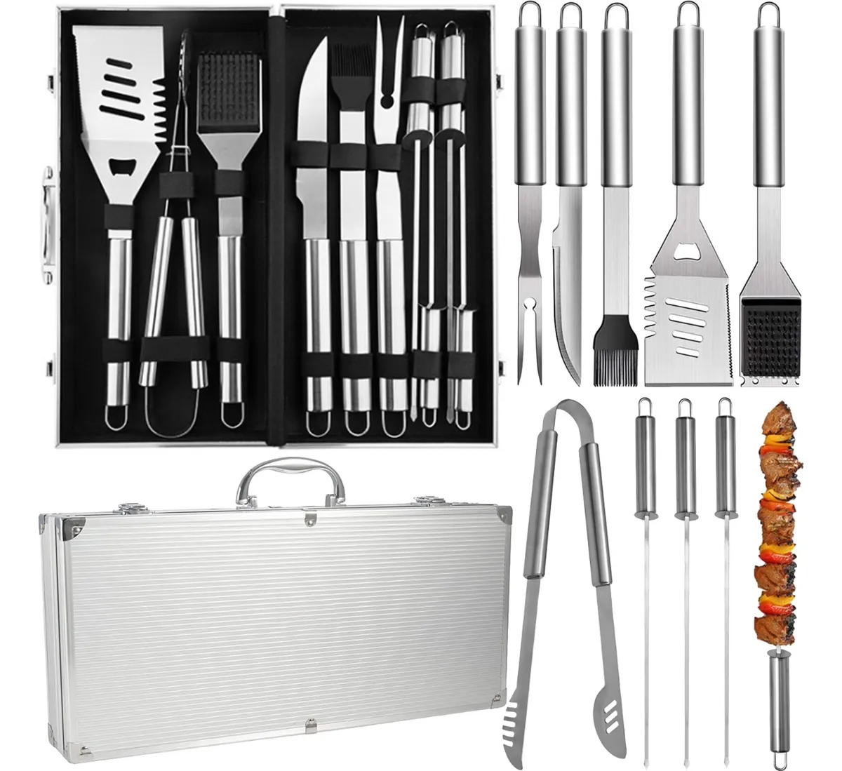 Kit Accesorios Y Utensilios Para Bbq Carne Asada 10 Piezas
