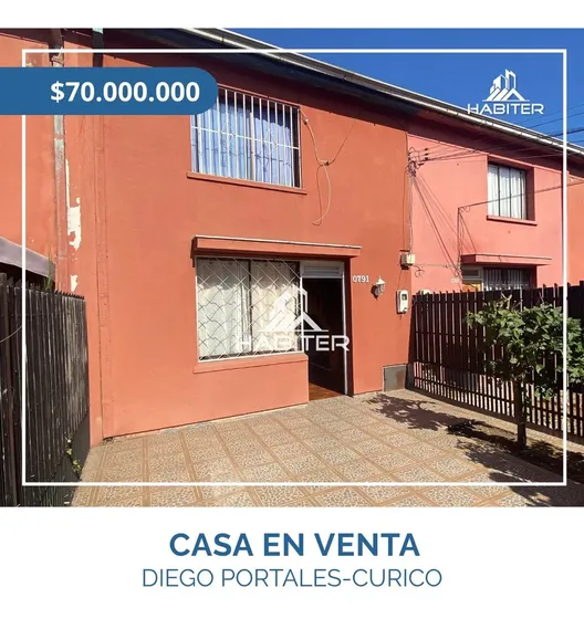 Se Vende Comoda Casa 2d-1b, Diego Portales, Curico (39678)