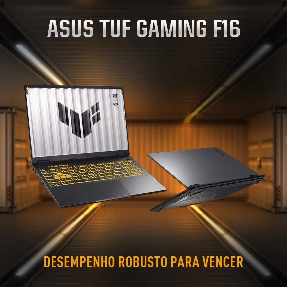 Notebook Asus Tuf Gaming F16 Fx608jmr Nvidia Rtx 5060 Core I7 16gb Ram 512gb Ssd Windows 11 Home Tela De 16  Fhd 165hz Gray - Rv150w Jaeger Gray