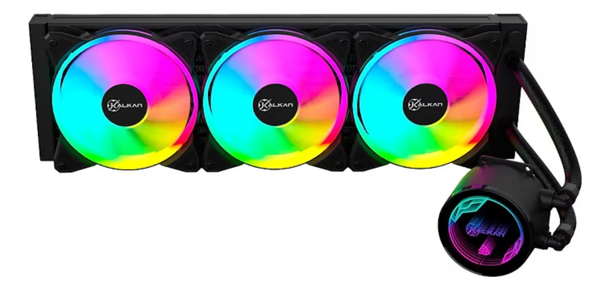 Water Cooler Kalkan Iota V2 360 Rgb 360mm Tdp 280w Preto