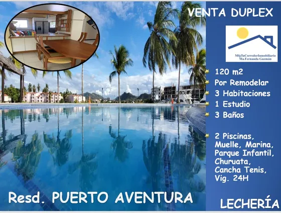 Venta Cómodo Y Por Remodelar Apartamento En Puerto Aventura