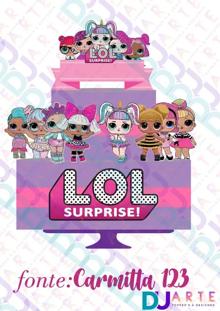Topo De Bolo - Lol Surprise