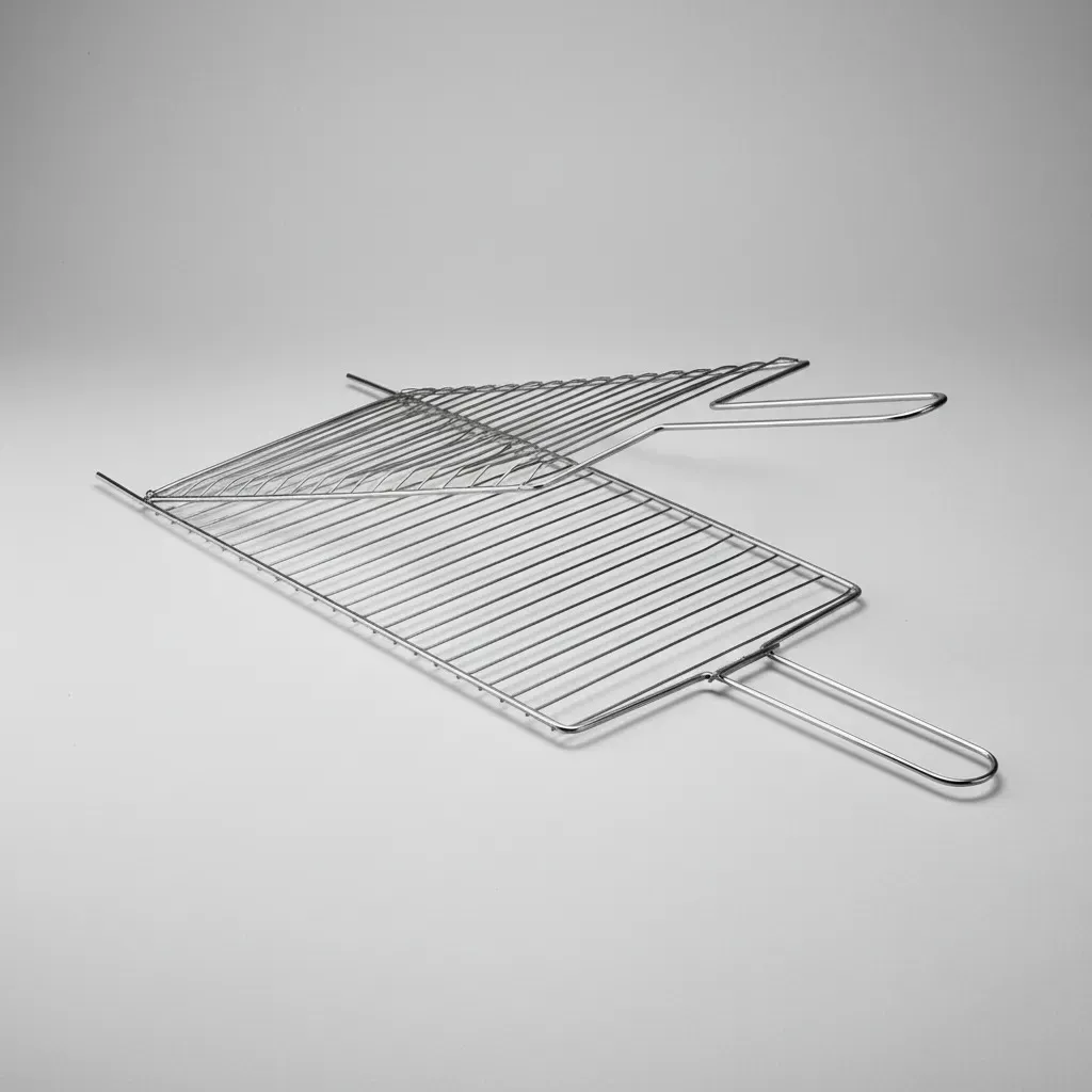Grelha Dupla Churrasco 70cm X 26,5cm Frango Peixes Carnes