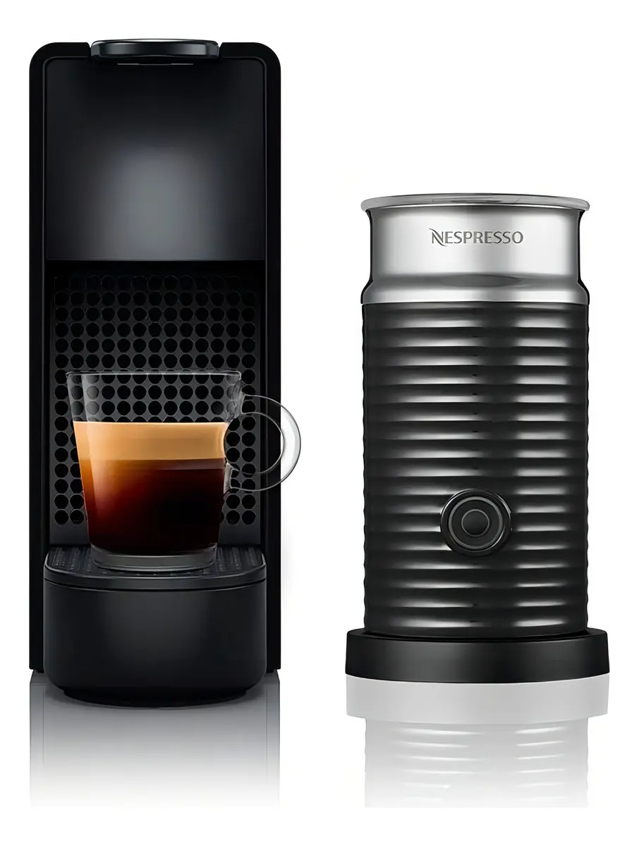 Cafetera Nespresso Essenza Mini Black Mini + Aeroccino Black