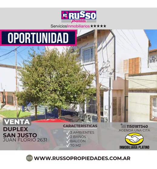 Venta Duplex 3 Ambientes San Justo