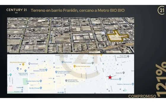 Terreno/galpon Barrio Frankling Metro Bio Bio