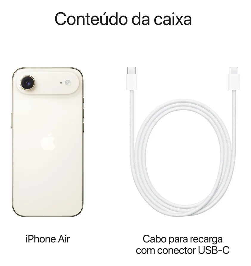 Imagem adicional 6 do item Apple iPhone Air A3260 eSIM 1TB 12GB RAM de 6.5" 48MP 18MP - Light Gold