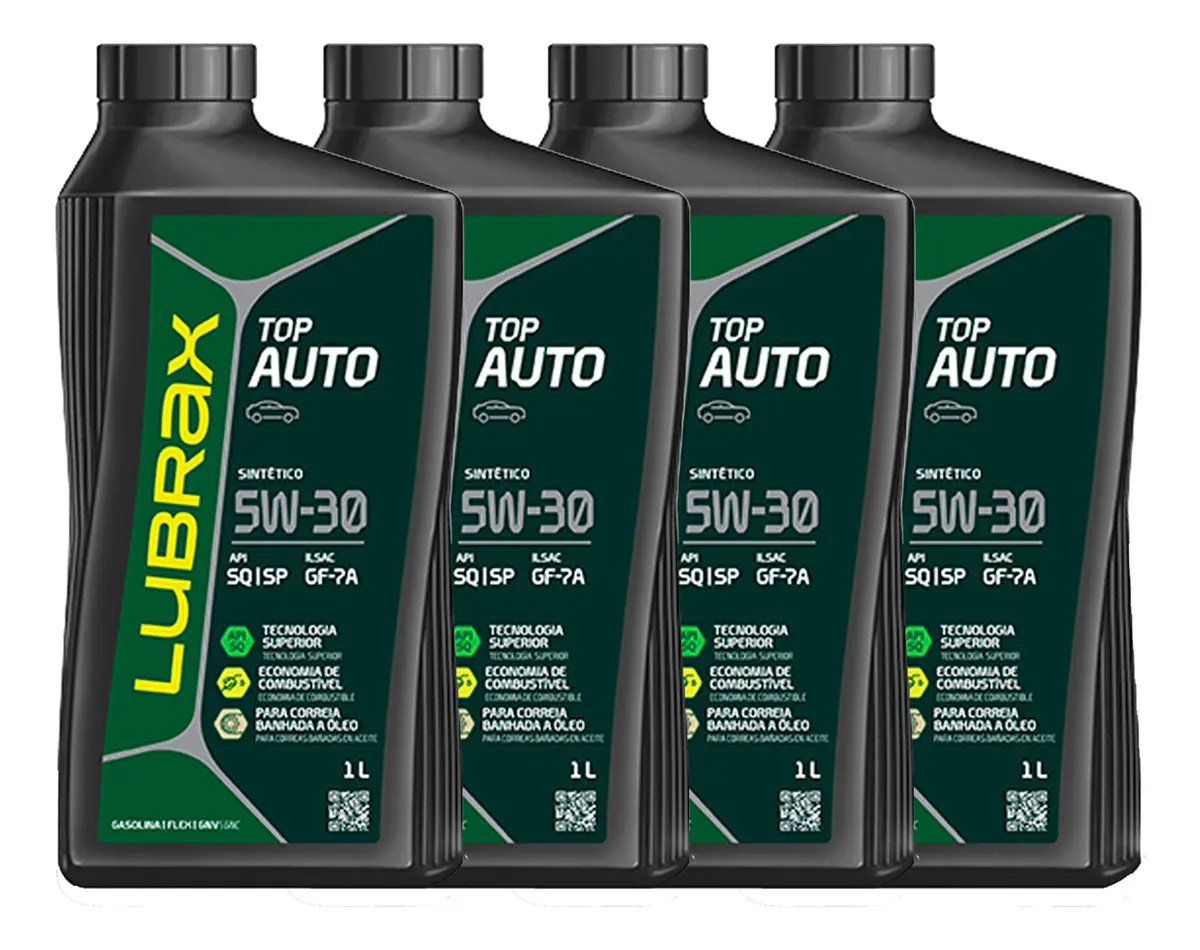 Óleo de motor 5W30: Lubrax Valora 5W30 SQ — kit com 4 litros