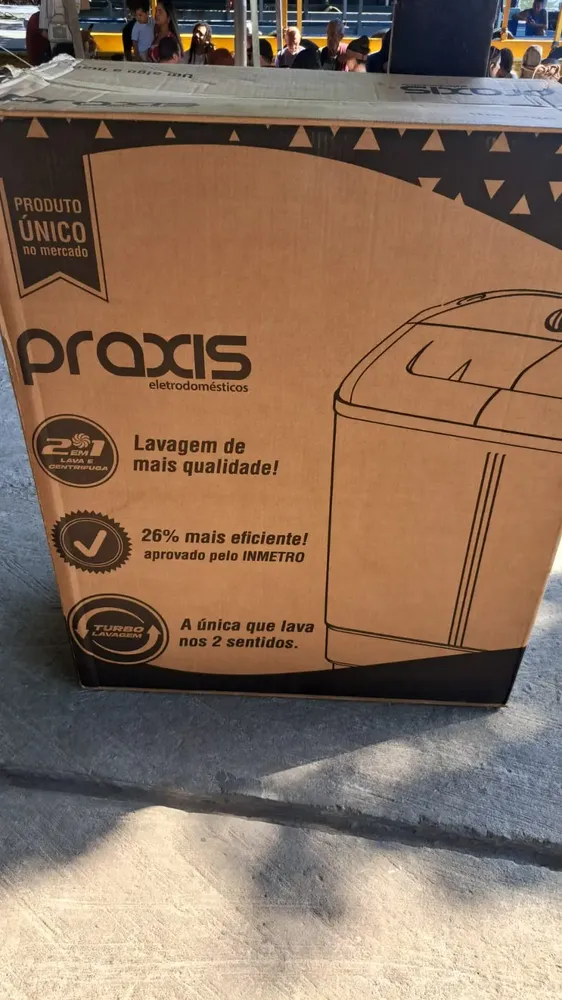 Máquina De Lavar Twin Tub Praxis 10kg 2 Em 1 Branca 127v