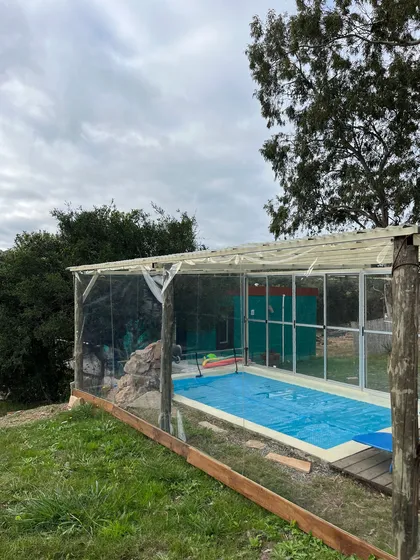 Cabaña En Villa Serrana Piscina Climatizada Y Cerramiento 