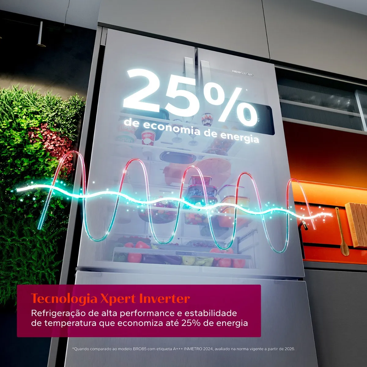 Detalhe da Geladeira Brastemp BRO85MK