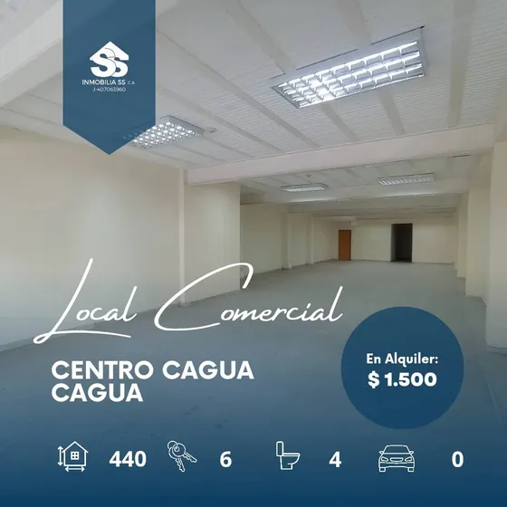 Se Alquila Local Comercial En El Centro De Cagua, Casco Central Amplio
