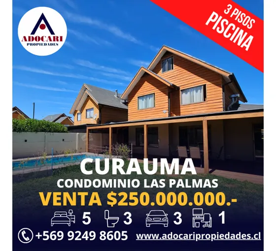 Curauma - Condom. Las Palmas - Casa 3 Pisos - Piscina